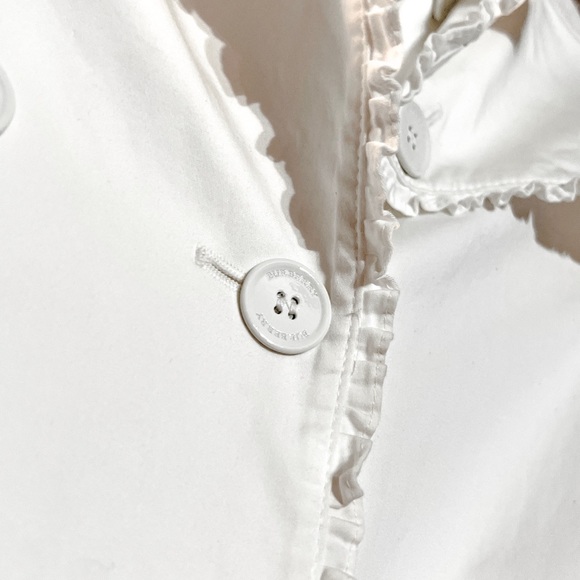 Burberry Trench Coat w/ruffled edges White / Cream - Picture 5 of 8
